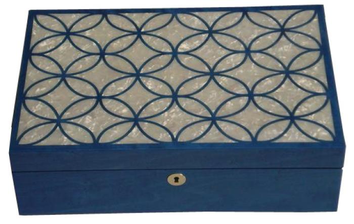 Nr.502MP06 Watch and jewelry box, blue